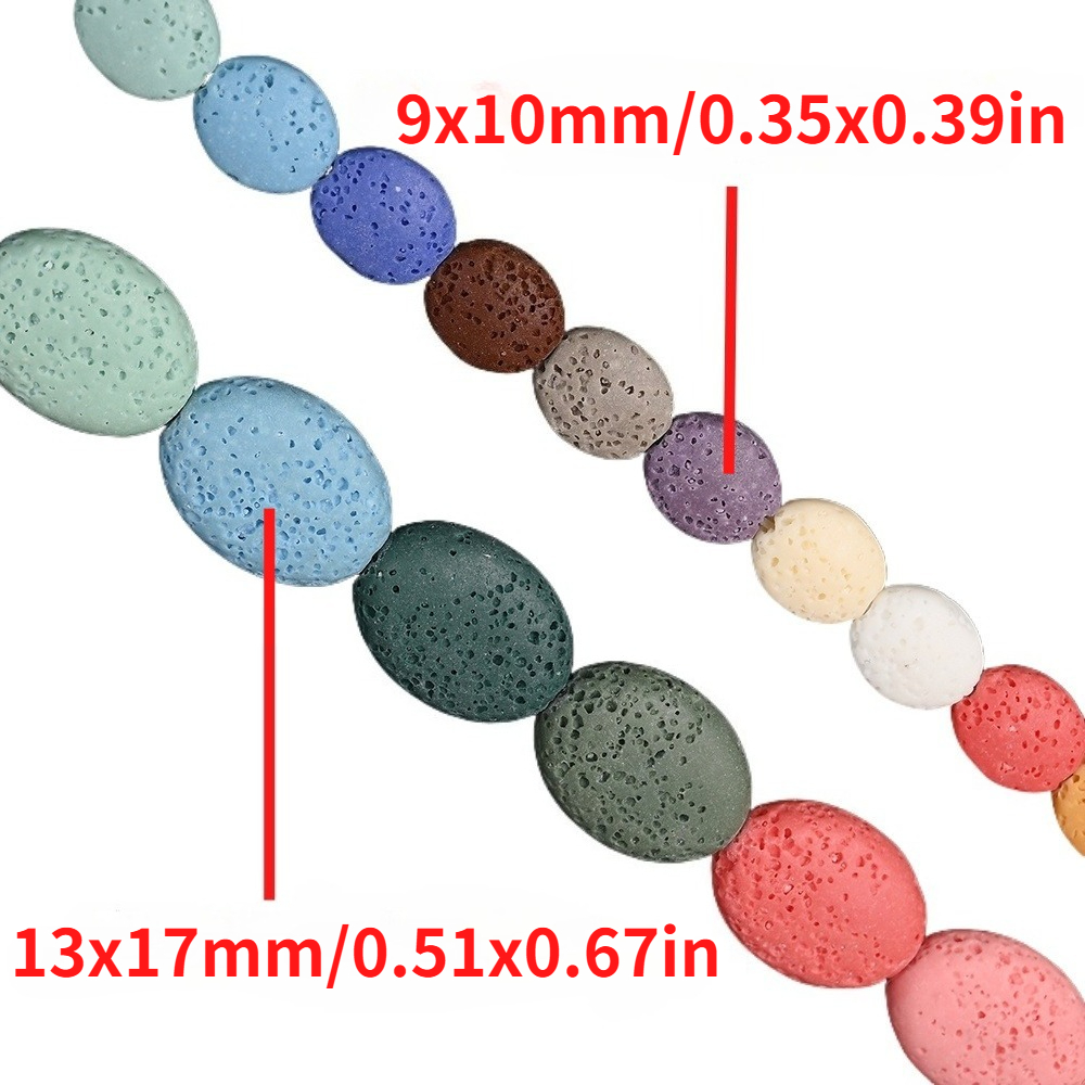 Natural Stone Beads Ellipse Loose Spacer Beads